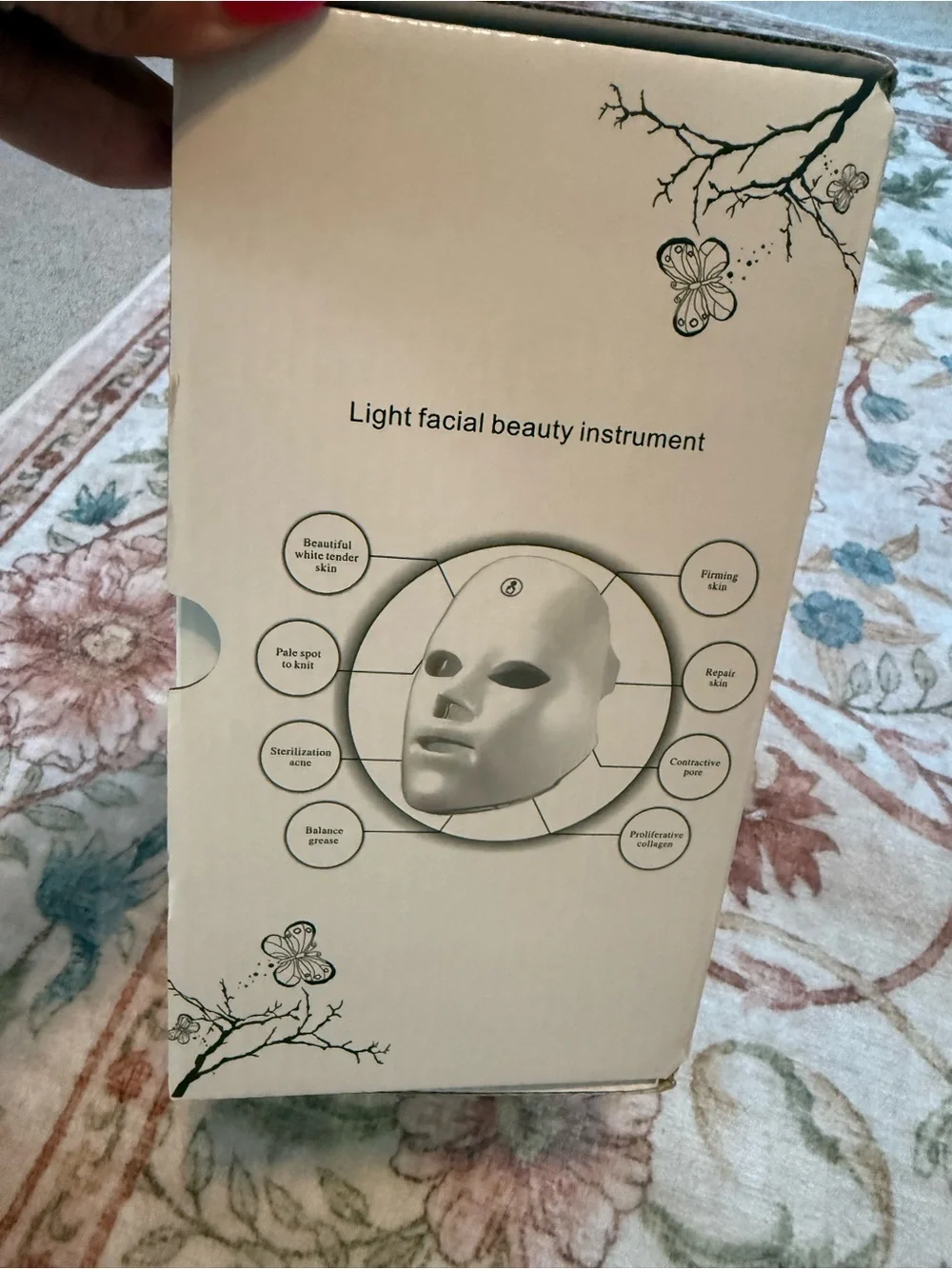 White LED Light Facial Beauty Mask for At-Home Skincare